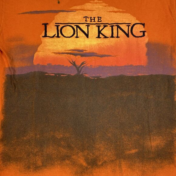 VTG Disney The Lion King T Shirt Unisex Graphic Orange Short Sleeve Size Small - Picture 3 of 8